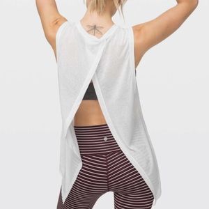 Lululemon Open Back Tank White size 6/small